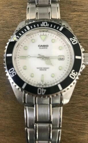 Casio 1346 MTD 1010 Blue Face hot Stainless W/R 100 Meters