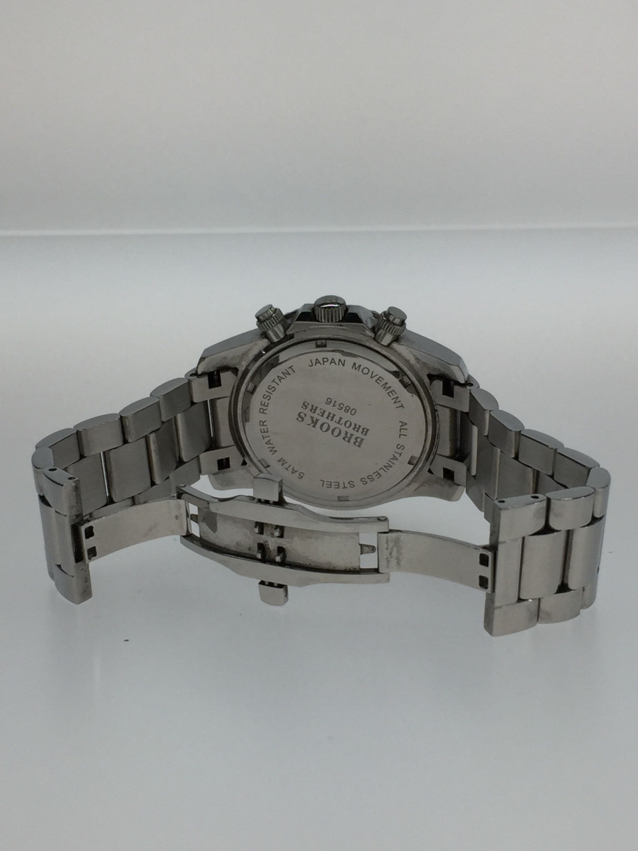BROOKS BROTHERS 08516 Quartz Analog SLV #197EF GOOD Wristwatch F/S