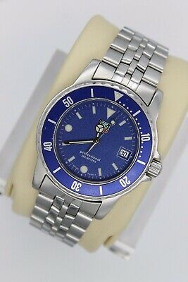 Tag Heuer WD1214.BA0610 Blue 1500 Professional SS Watch Mens Mint