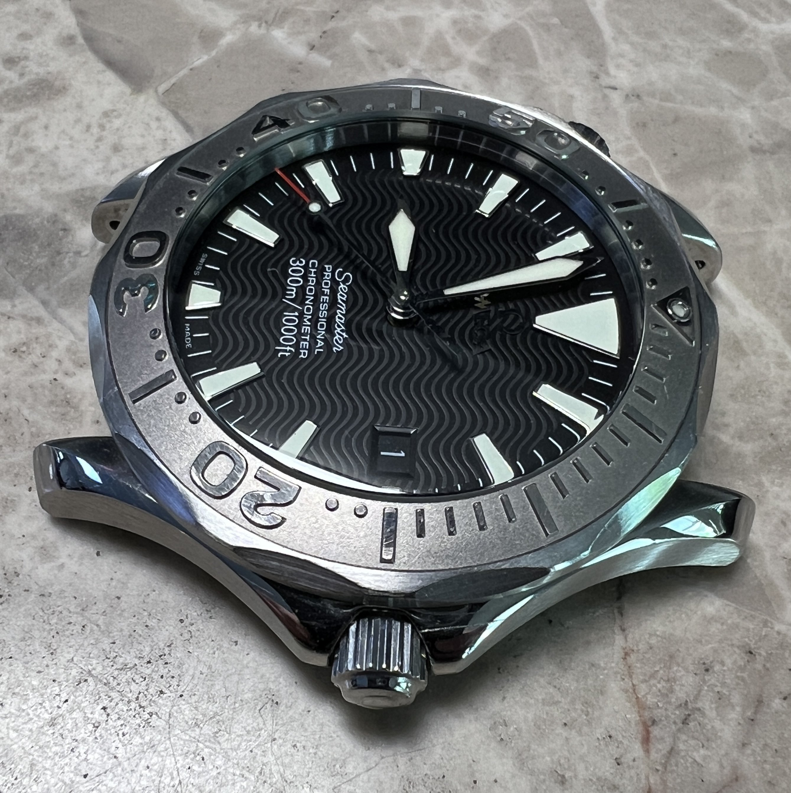 SOLD Omega Seamaster Pro 300M Ref 2230.50 Non AC Black Wave Dial