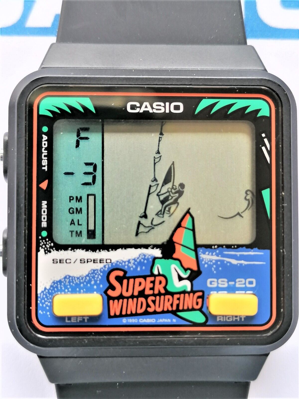 Vintage Game Watch Casio GS 20 SUPER WINDSURFING QW919 NOS YEAR 1990 WatchCharts Marketplace