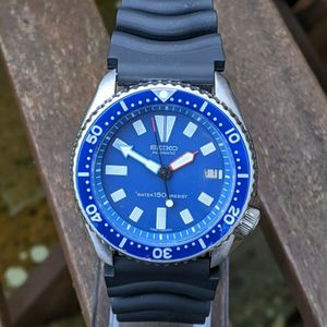 Seiko 7002-700J Blue Dial PADI Diver mod - Excellent Condition | WatchCharts