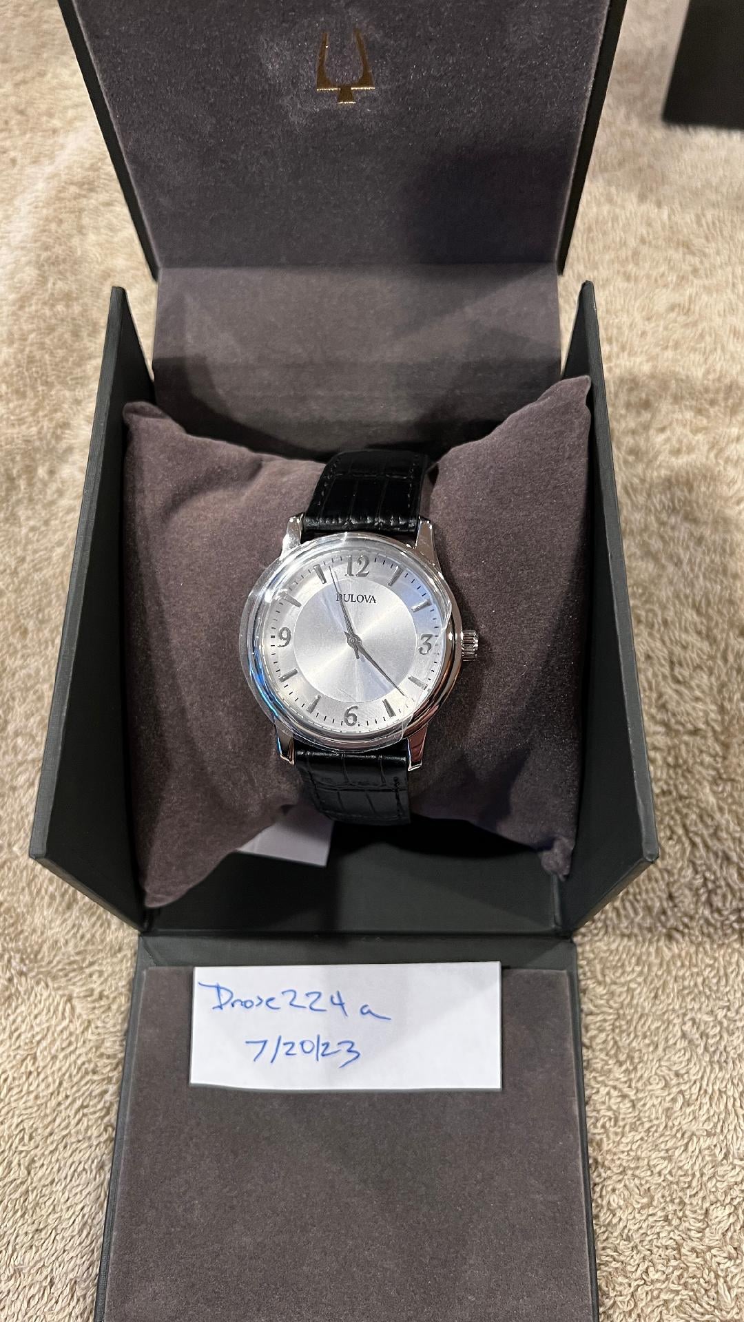 WTS Stunning Bulova Dress Watch 96A28 with Black Genuine Leather Bulova Strap Brand New in Box w Tags 99.00 WatchCharts Marketplace