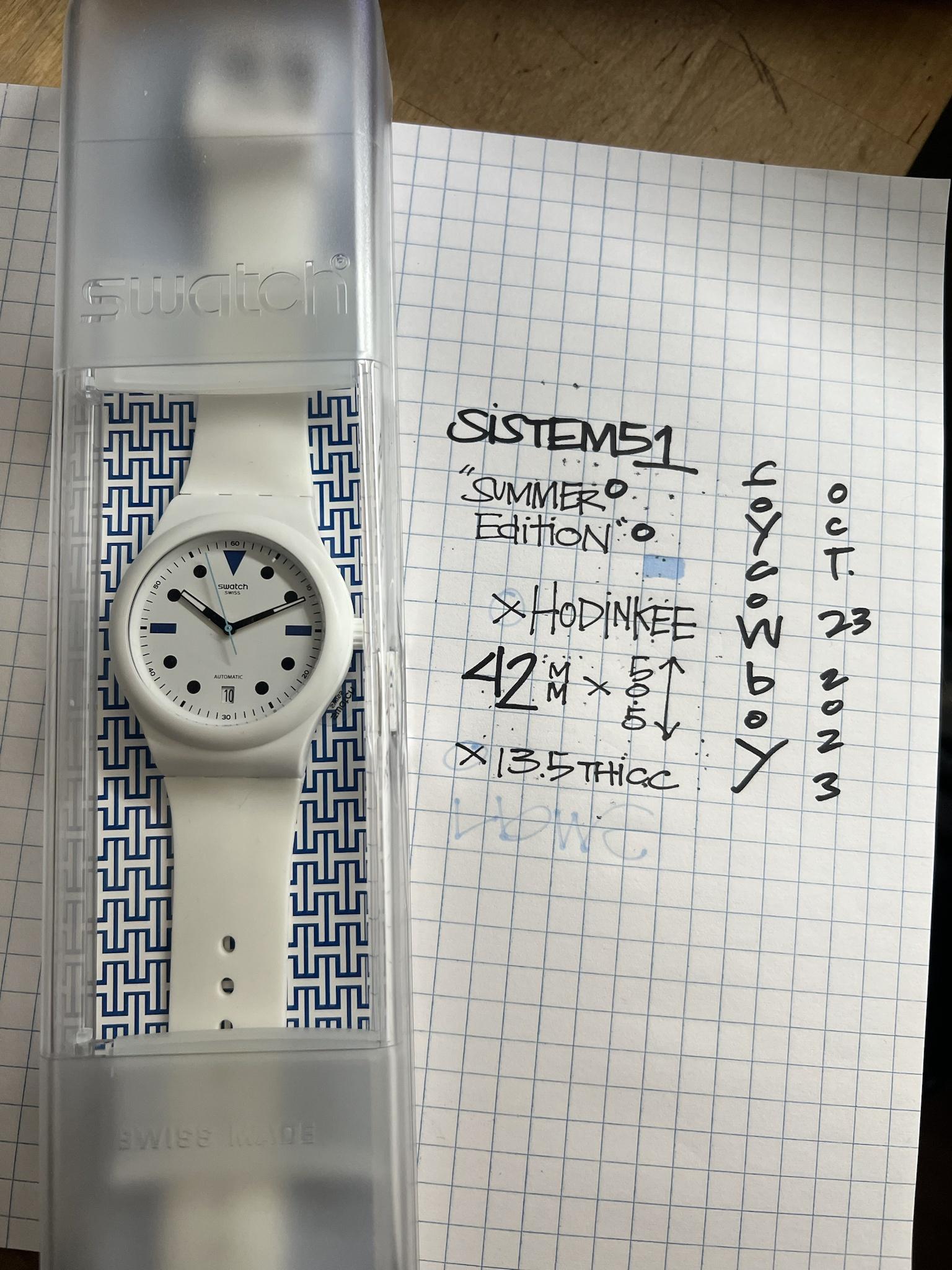 Swatch discount x hodinkee