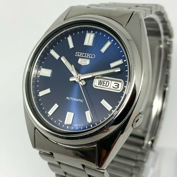 Seiko 5 Armbanduhr Herren Analog Uhr Edelstahl Armband Watch Automatik ...