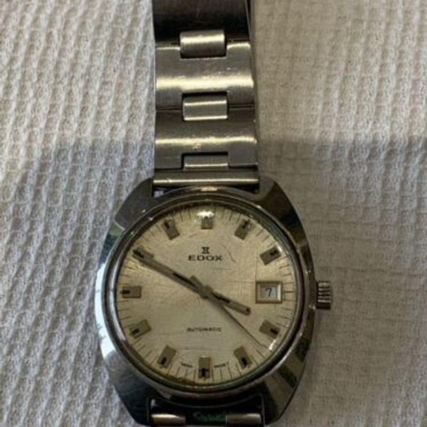 Montre Vintage Automatique Edox Hidromatic – 36,5 Mm, Style Rétro Pour Homme