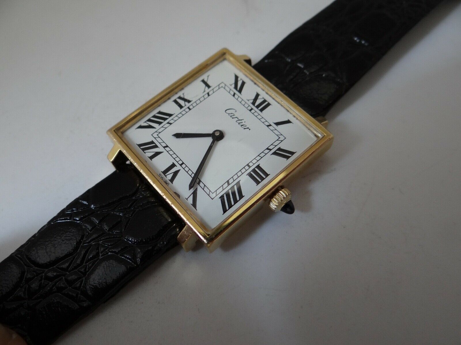 Cartier Square Manual Wind Gold Plated 28mm Vintage 1970's