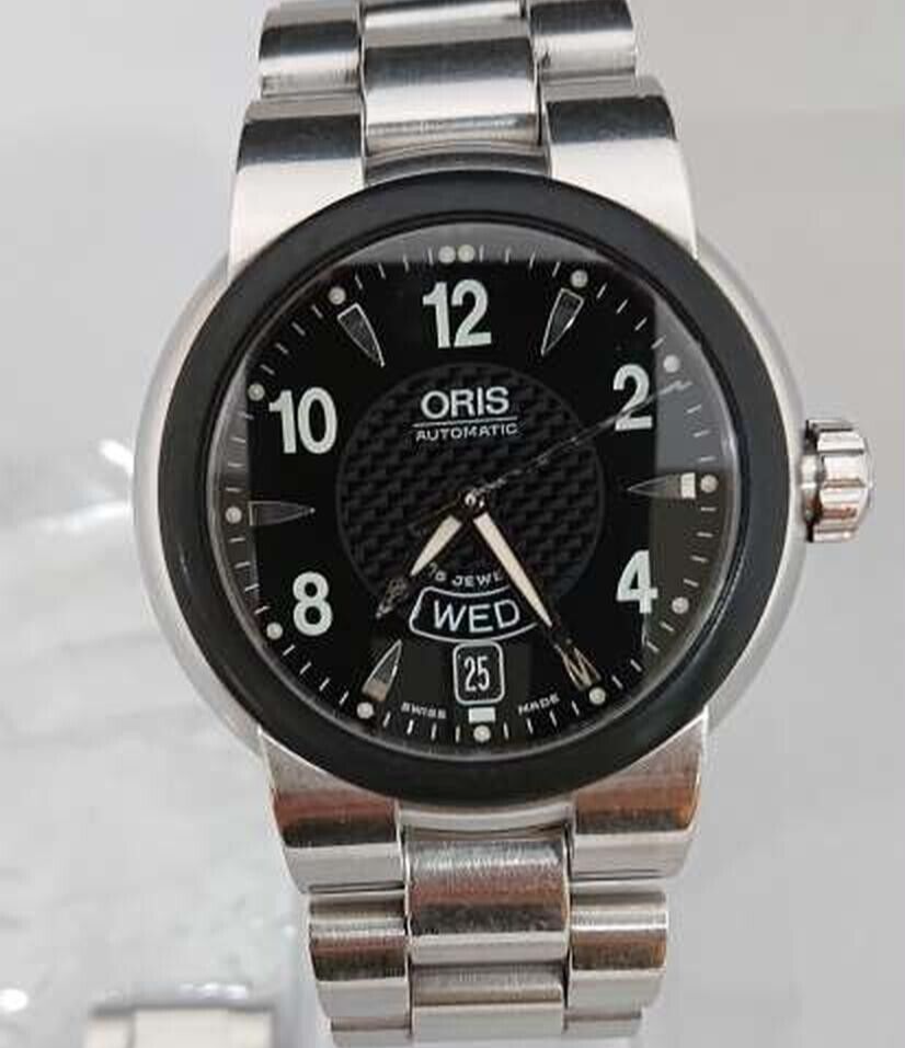 ORIS TT1 7518 44 Automatic watch Men s black silver from JP