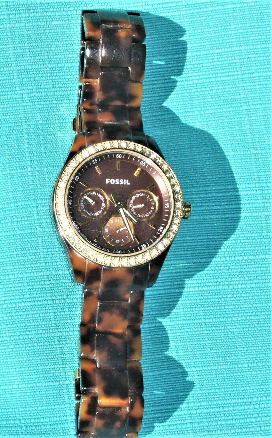 Fossil tortoise shop shell watch women's