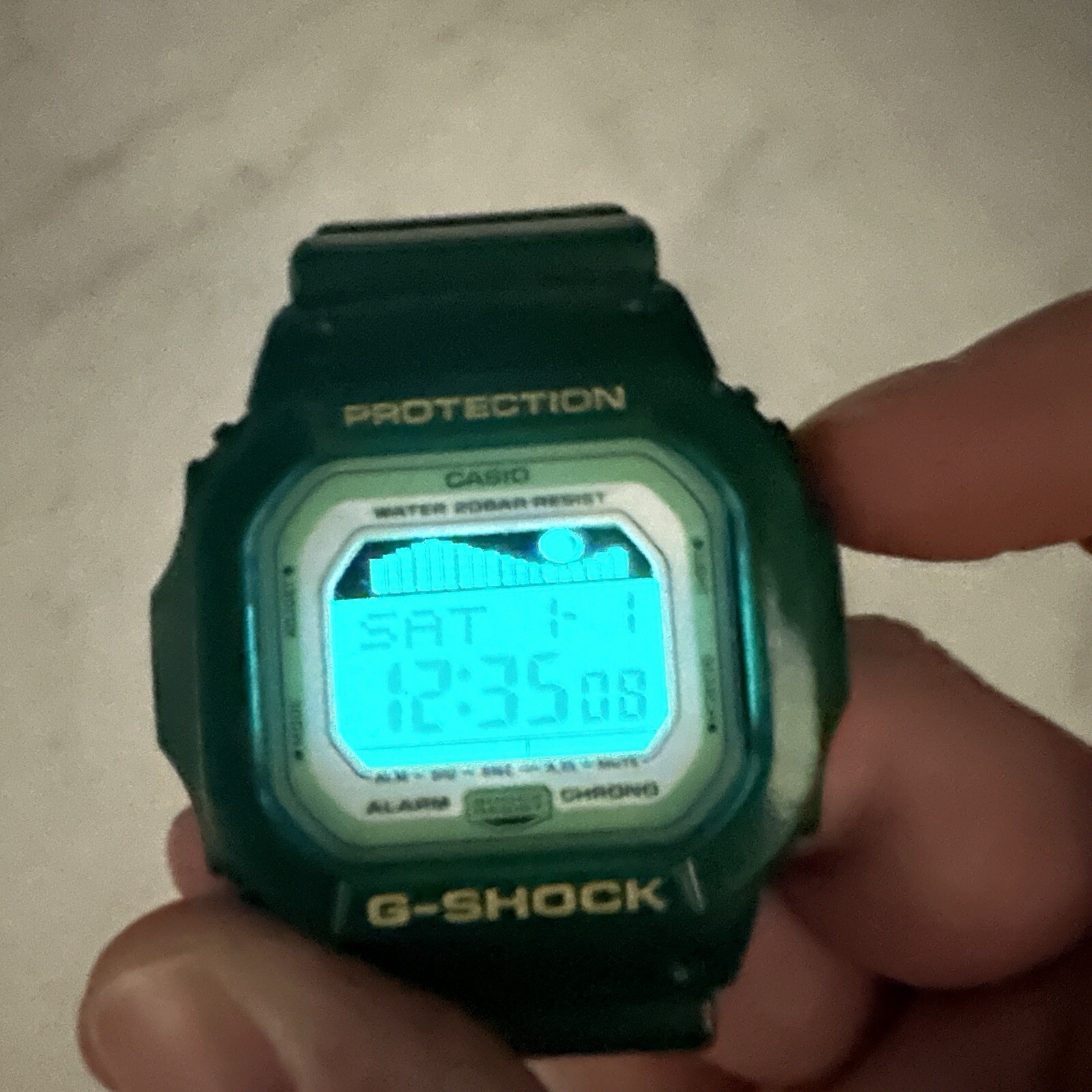 Casio G-Shock GLX-5600A-3 G-Lide Square Green Tide Moon Graph 3151