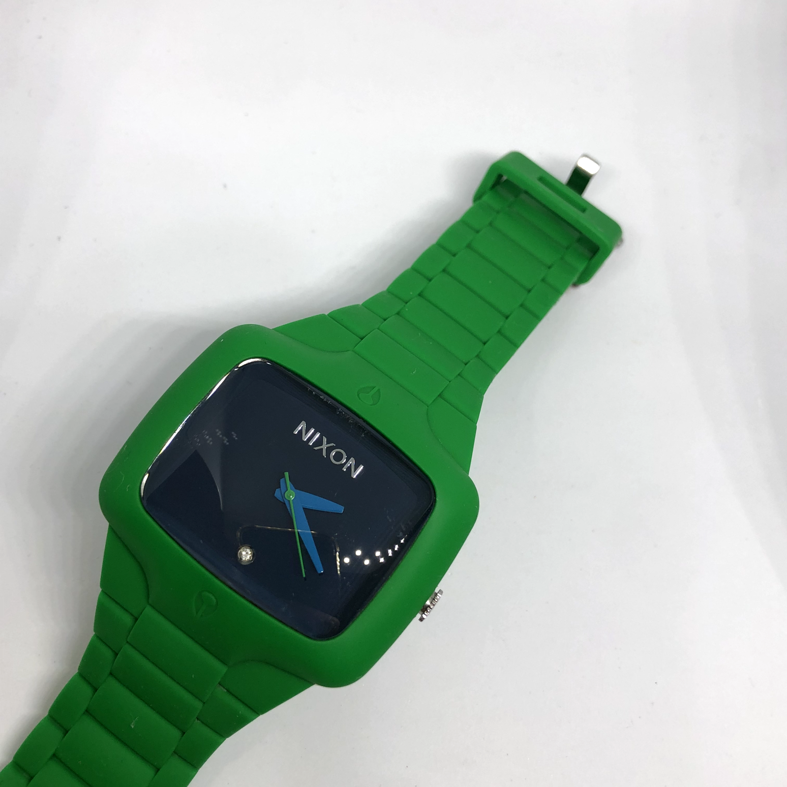 Nixon THE RUBBER PLAYER GREEN Men Women Wristwatch Used Japan