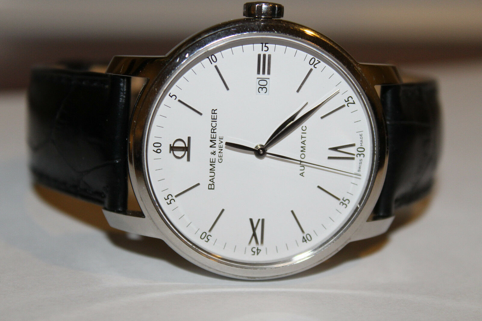 Baume Mercier Classima Executive Leather Automatic Watch 65534