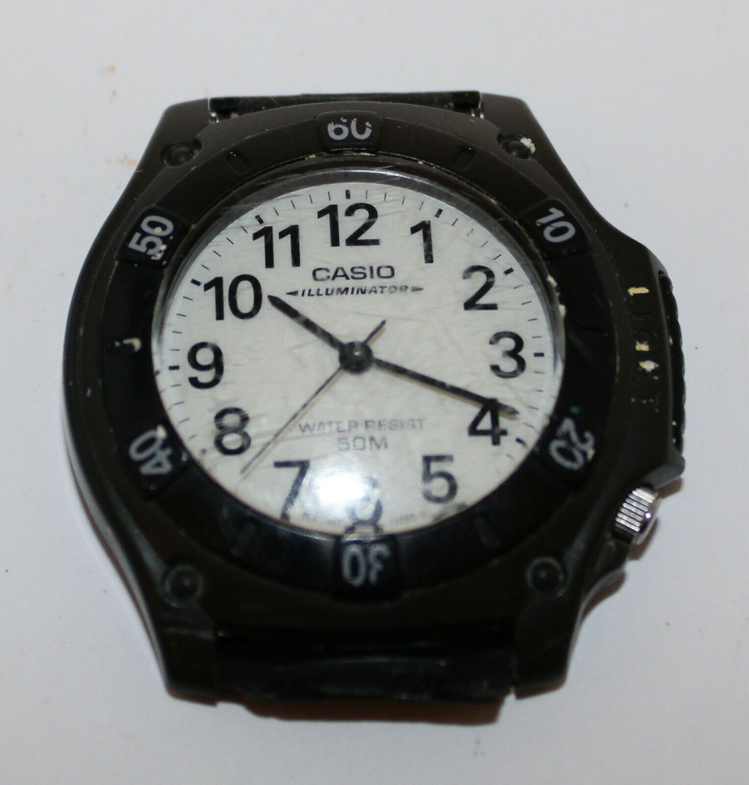 Casio Illuminator wrist watch head 1319 MW-58 Used working