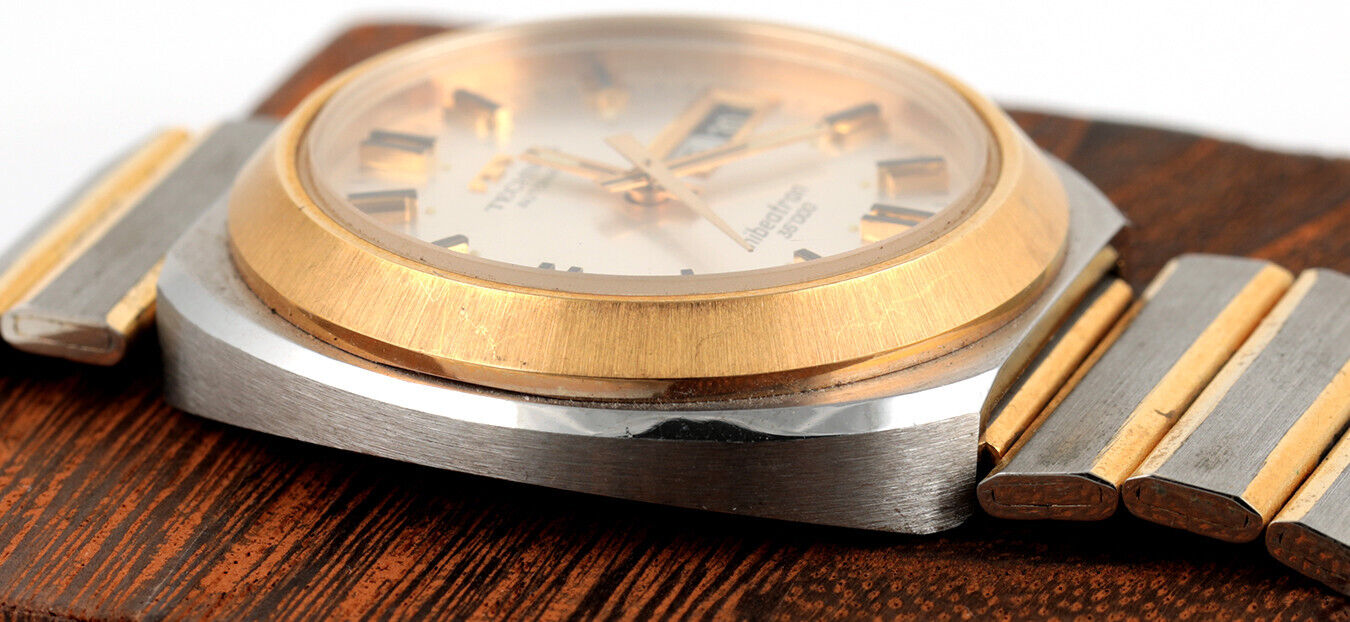 Vintage TECHNOS Automatic HIBEATRON 36,000 Wristwatch NOS with