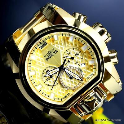 Invicta Shaq Bolt Zeus Magnum 2 Dials Gold Plated Diamond Accent