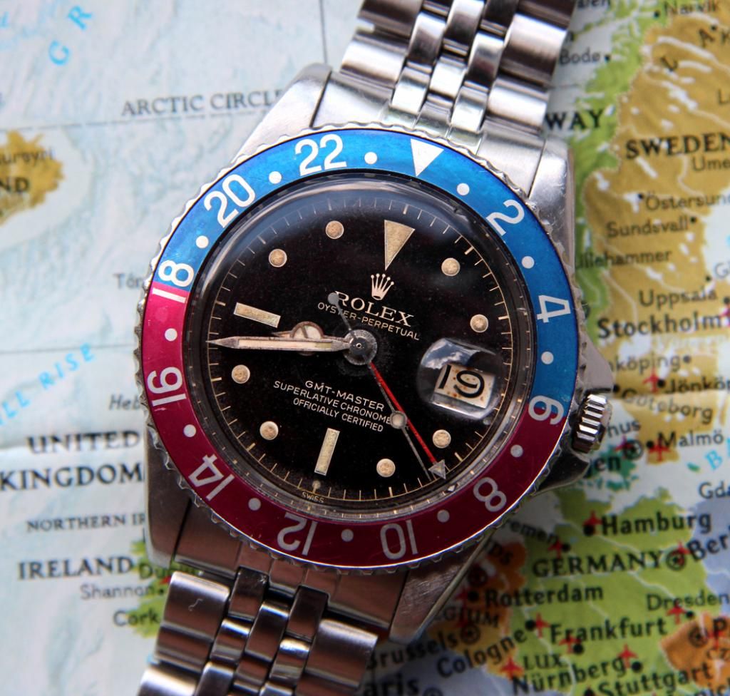 FS 1961 Rolex 1675 GMT Master Gilt Gloss Minute Track Dial