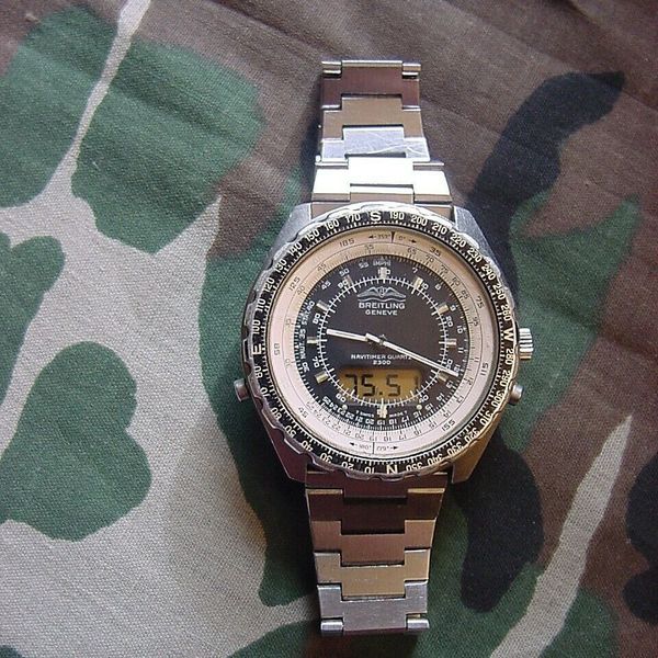 Iraqi Air Force issue Breitling Navitimer Quartz 2300 military watch