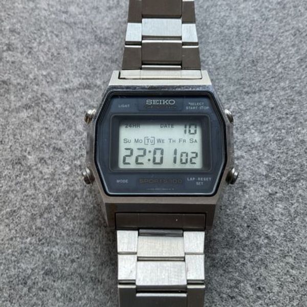 SEIKO A9275000 SPORTS 100, LCD DIGITAL VINTAGE QUARTZ WATCH BUTTONS