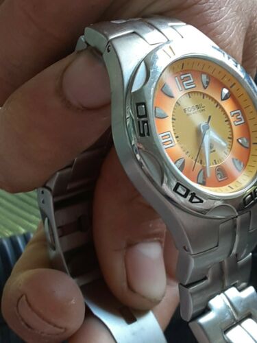 FOSSIL 腕時計 Fossil Blue Watch Silver Tone All Stainless Steel Round