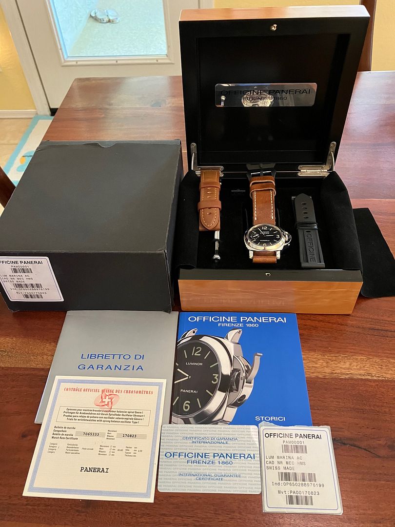 FSOT Panerai PAM001A Luminor Marina Price Drop WatchCharts