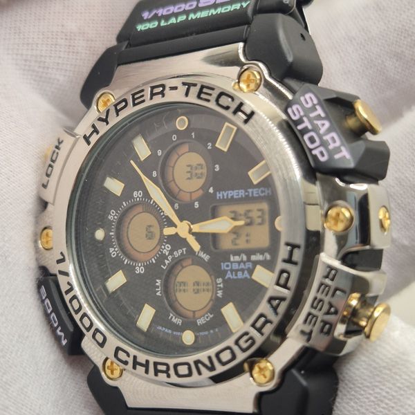 Alba (Seiko) V083 Hypertech Chrono Vintage Ana Digi Watch Japan ...