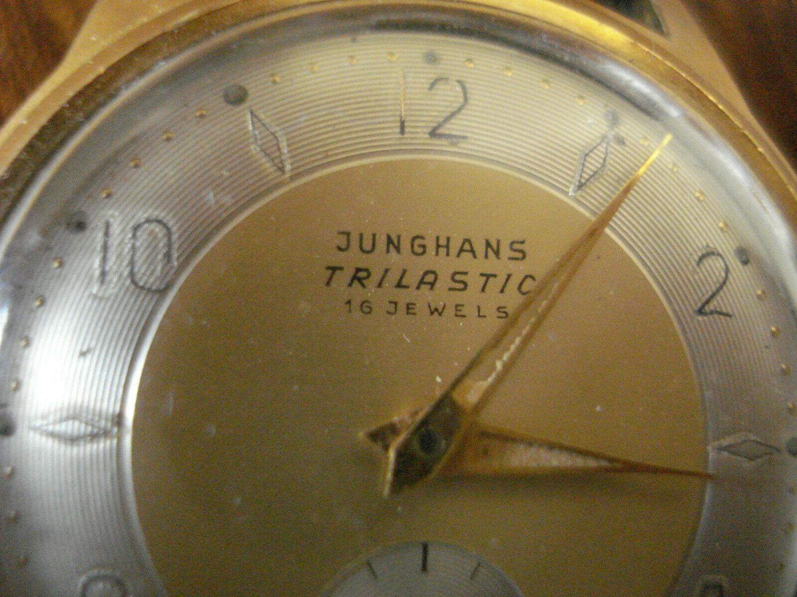 Vintage Junghans Trilastic 16 Jewels Mechanical Gold Plated Watch