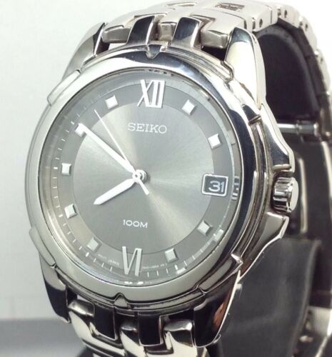 SEIKO 7N42 0AM0 MENS QUARTZ WATCH WITH DATE