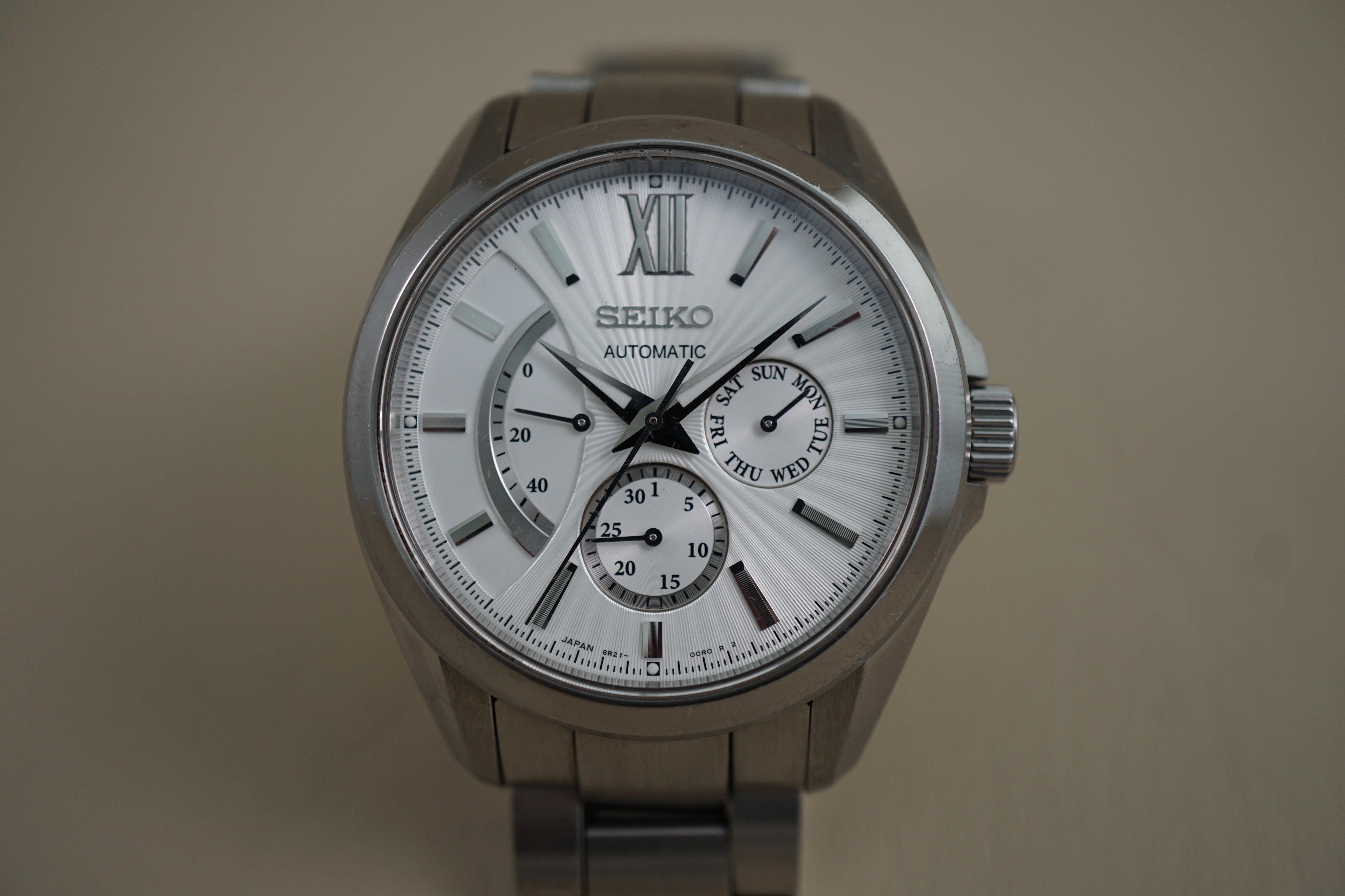 WTS] Seiko Brightz SDGC021 6R21 Silver Day Date Automatic - $375 |  WatchCharts Marketplace