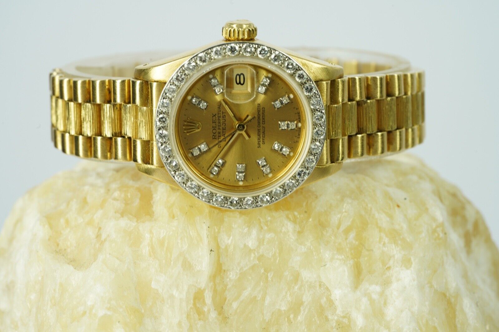 Rolex Oyster Perpetual Datejust Ref.6927 DAU 750 Gold with 1980 ...