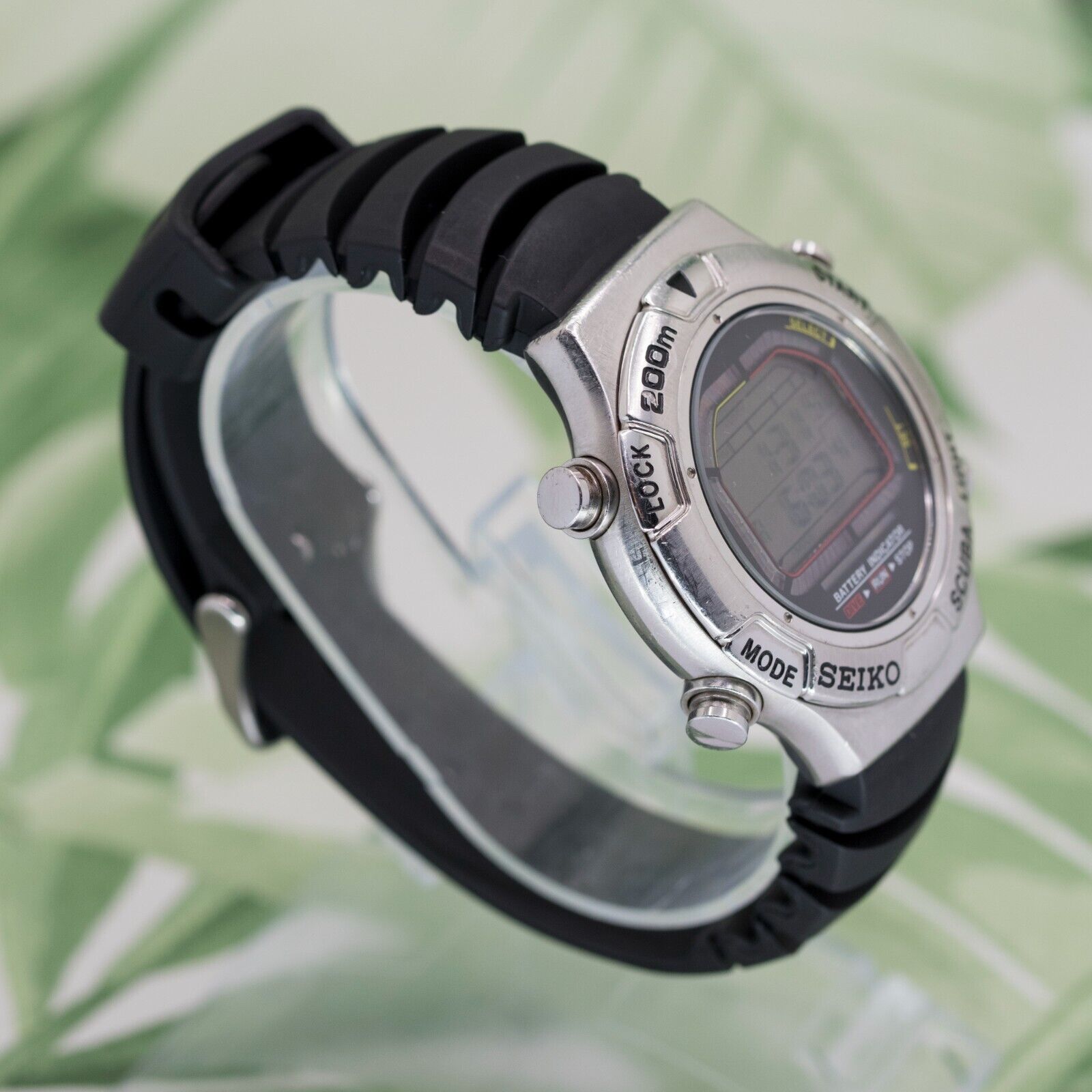 1992 SEIKO S800-0020 SCUBA AIR DIVER'S 200M VINTAGE DIGITAL WATCH