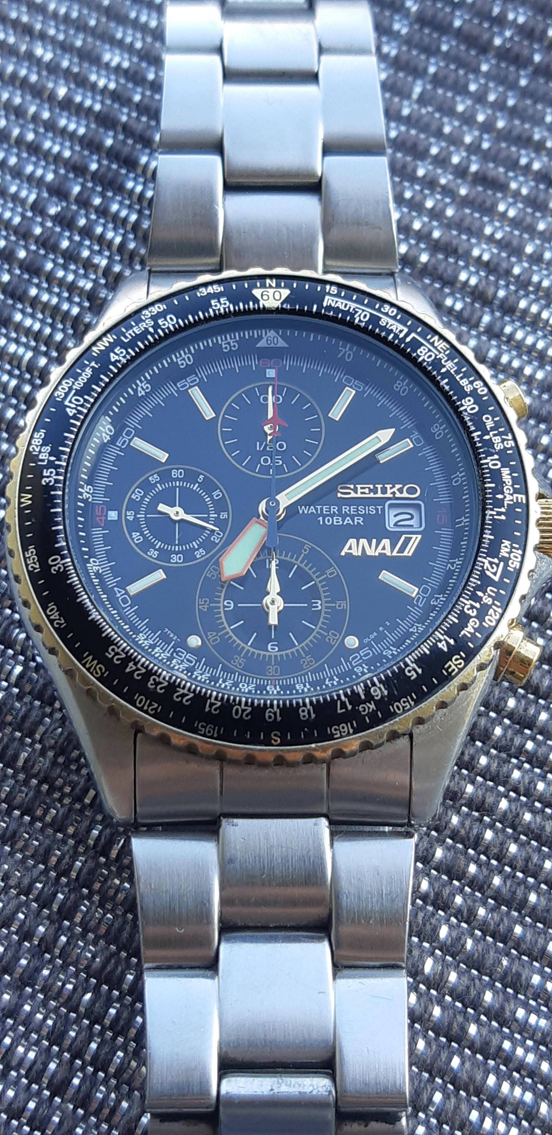 WTS Seiko ANA Flightmaster Pilot 7T92 0CF0 goldy WatchCharts