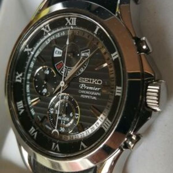 Seiko Premier SPC053P1 Chronograph Perpetual Calender 7T86-0AA0 Mens Watch  | WatchCharts