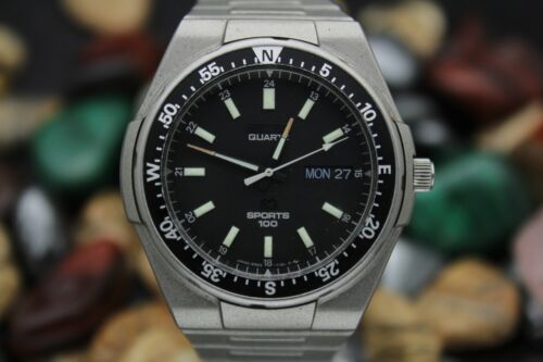 Montre Vintage Seiko Sports 100 Référence 6923-8090 - État Excellent, Quartz, étanche 100m, Années 80