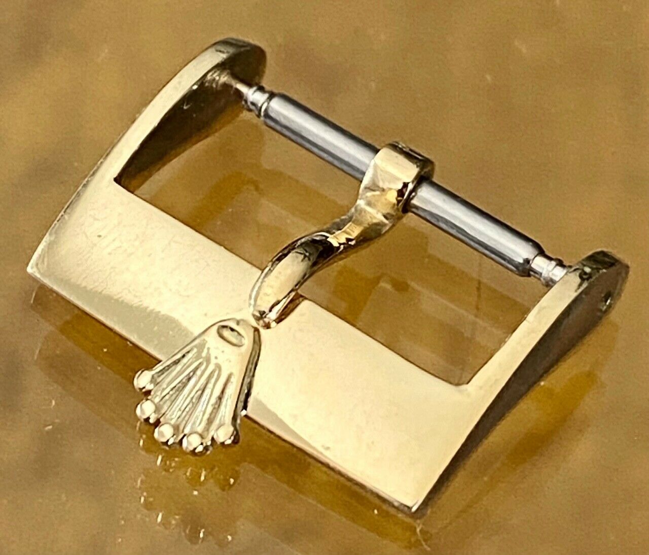Vintage ROLEX 18k Yellow Solid Gold 16mm Logo Buckle
