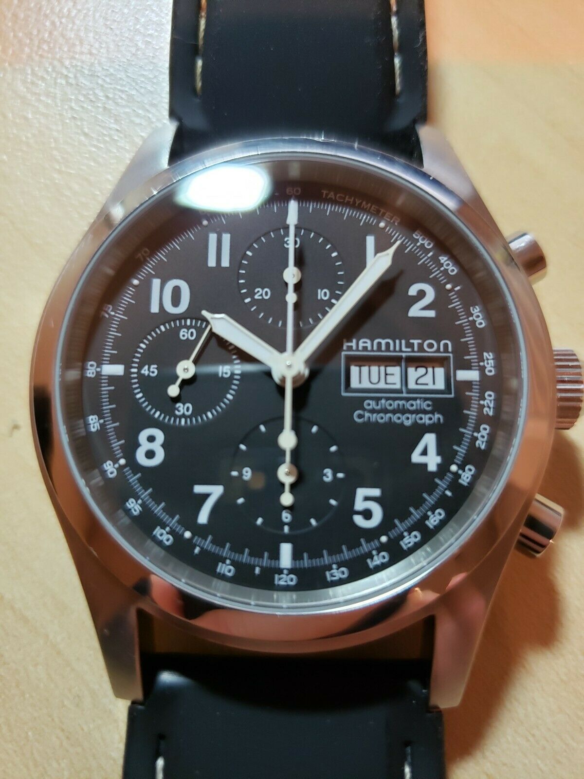 Hamilton Khaki H71516643 Chronograph Black Dial automatic watch 