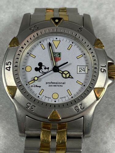 TAG HEUER 1500 Series WD1221 K 20 Dive Watch Disney Mickey Mouse