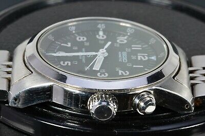 Seiko 5M42-0G20 SCFW009 Tool SUS Black Military dial AGS/Kinetic