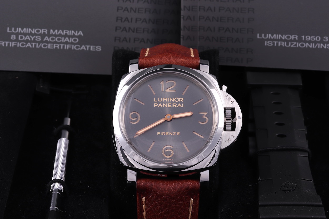 FSOT Panerai Luminor 1950 3 Days Firenze 47mm Box Papers Limited