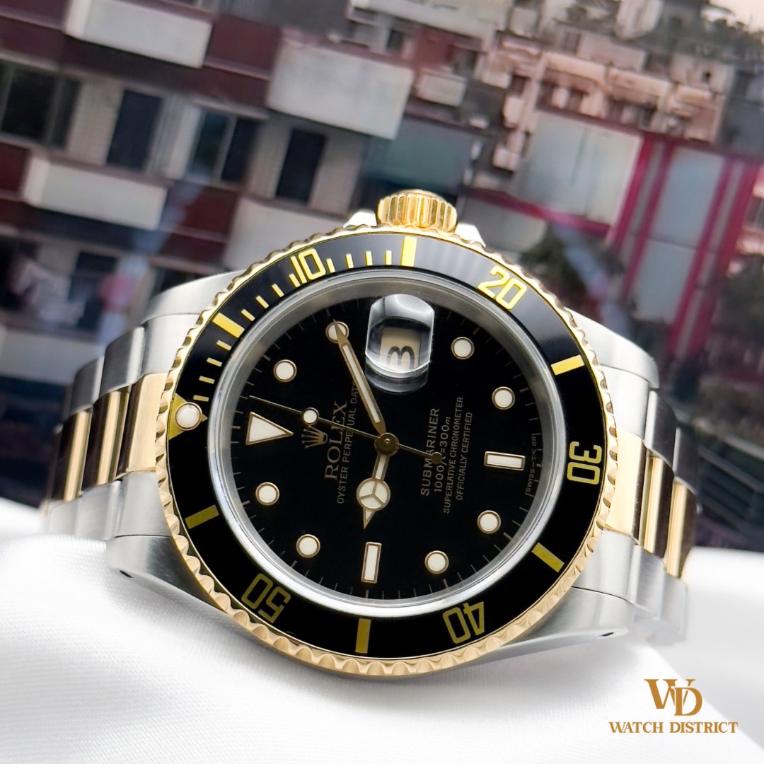 RARE April 1992 Rolex Submariner Half Gold 16613 N Series Tritium Dial WatchCharts Marketplace