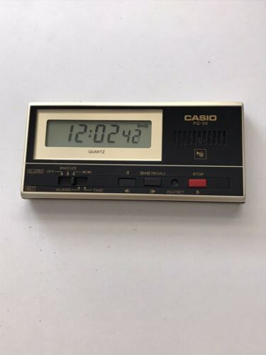 VINTAGE 1970S 1980S CASIO PQ-30 LCD MELODY ALARM CLOCK JAPAN COMO