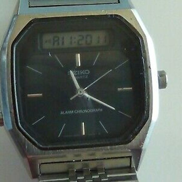 Vintage Seiko H556-500A Digi Ana Alarm Chronograph Digital Watch