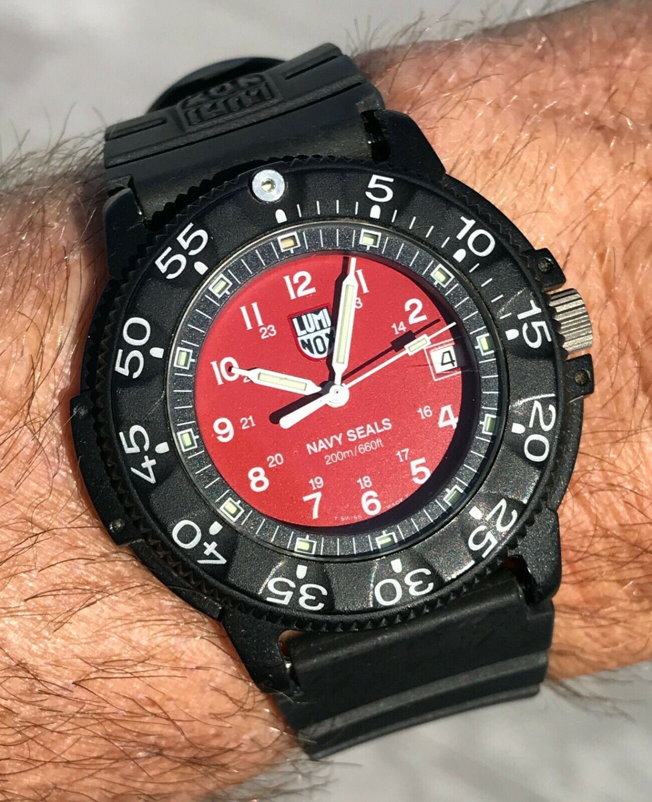 Rare Red, Luminox Navy Seal 3000 Men's Diver Watch, Military