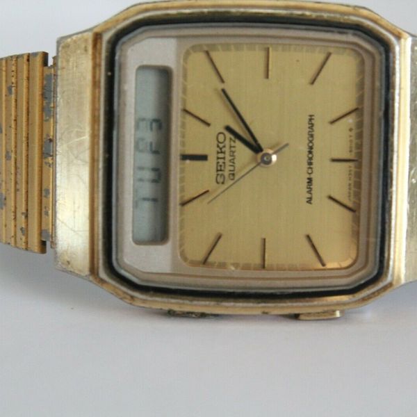 Men's SEIKO Watch QUARTZ ALARM CHRONOGRAPH JAPAN J H3575009 A 061052 Working WatchCharts