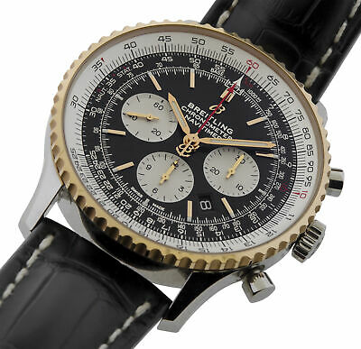 Breitling Navitimer B01 46mm Steel 18k Red Gold Black ref