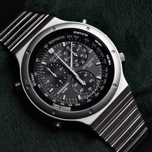 N MINT] Citizen Exceed 6770-H21319 Chronograph Moonphase Quartz