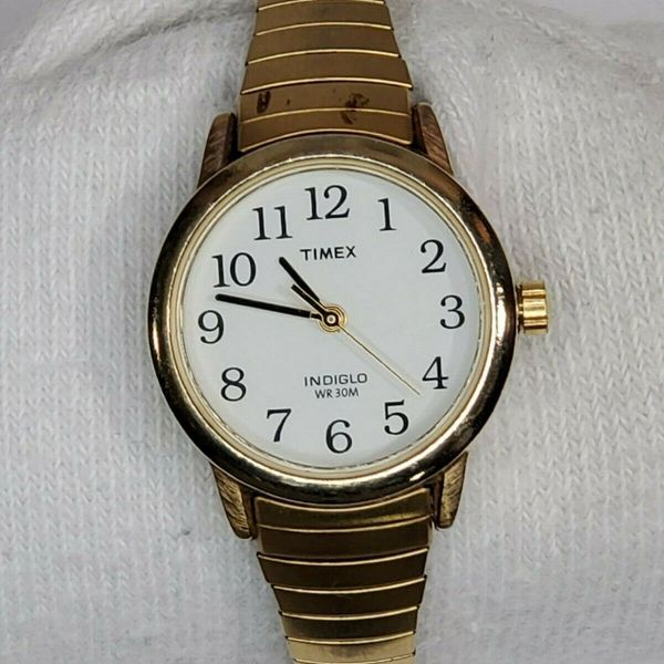 Timex Indiglo WR30M Womens Gold Tone Watch New Battery | WatchCharts ...