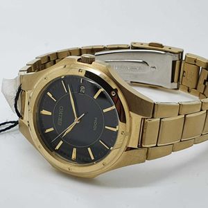 Gents Watch Seiko Gold Plated Watch Black Dial SGEF66P1 | WatchCharts