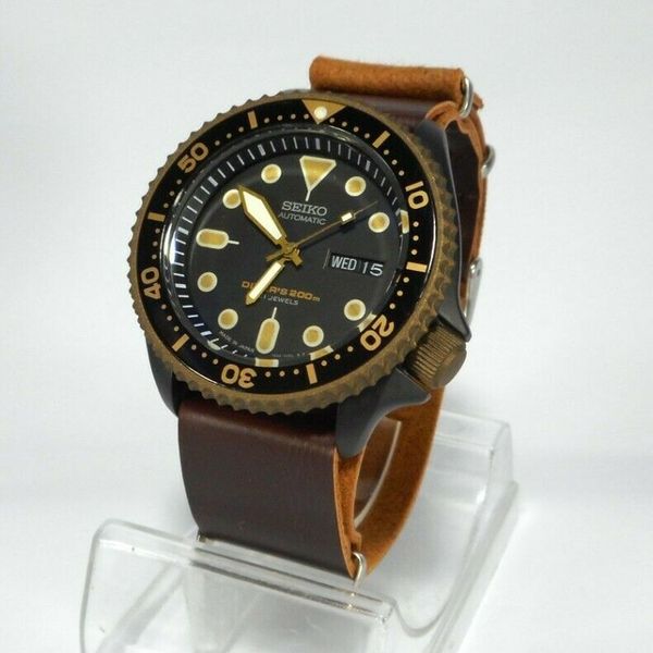 Seiko - Mad Mod World - 7s26 black burnt bronze cerakote patina ...