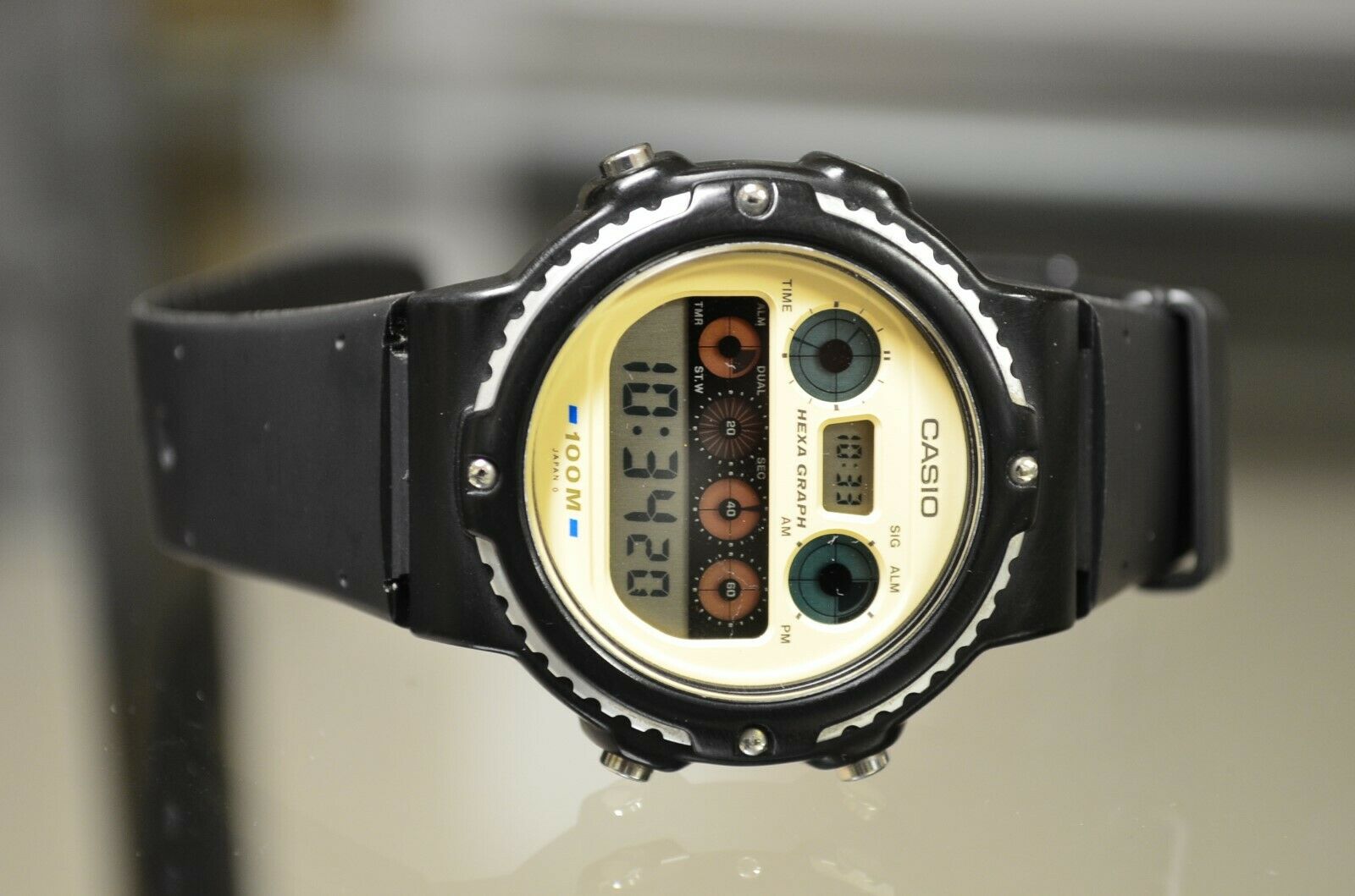 CASIO】DW-7800 88年 HEXA GRAPH 希少 白文字盤