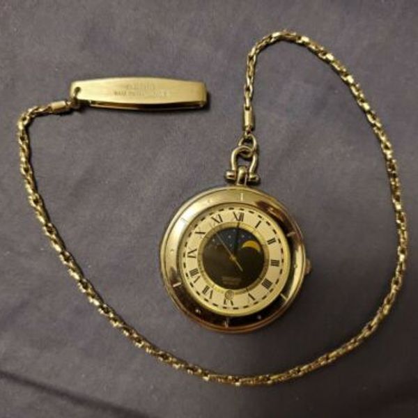 Rare Vintage Seiko Age Of Discovery 6F24-9000 Quartz Pocket Watch |  WatchCharts